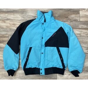 Kichatna Designs Mens M Black Blue Fleece Jacket Zip Up
